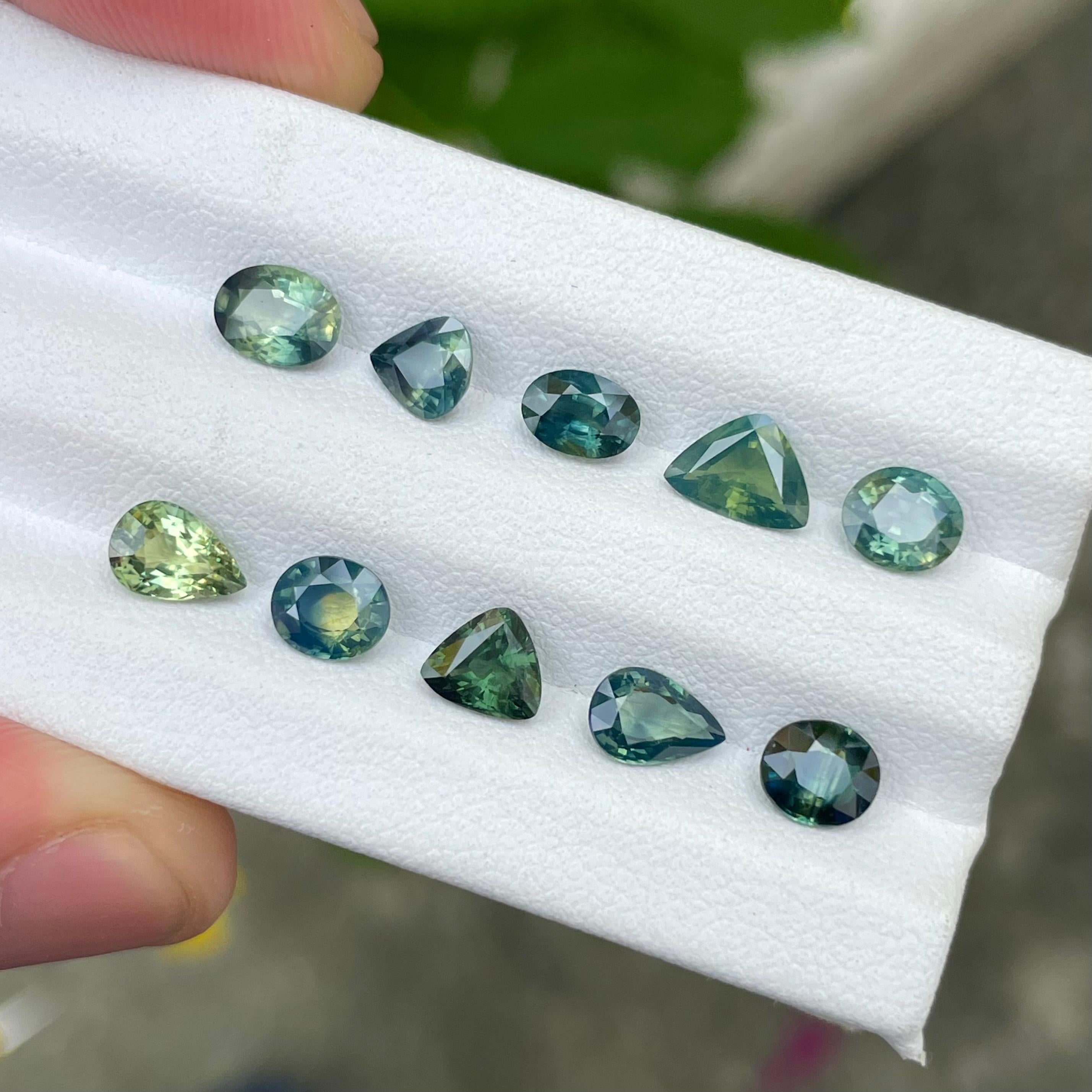 Weight 7.30 carats 
No of pieces 10
Treatment Heated 
Origin Madagascar 
Clarity VVS & Eye clean



Elevate your gemstone collection with our exquisite Parti Sapphire 10-piece lot from Madagascar. Each gemstone in this rare collection boasts 7.30