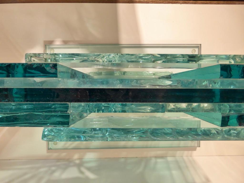 Cut Glass Partial Adventures in Space 1 a Glass Sculpture by Canadian Artist Mary Filer For Sale