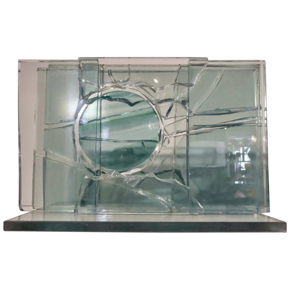 Partial Adventures in Space 1 a Glass Sculpture by Canadian Artist Mary Filer For Sale