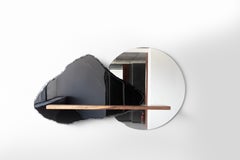 Partial Eclipse - Sten Studio - Handcrafted obsidian mirror