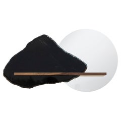 Partial Eclipse - Sten Studio - Miroir obsidienne fabriqué à la main
