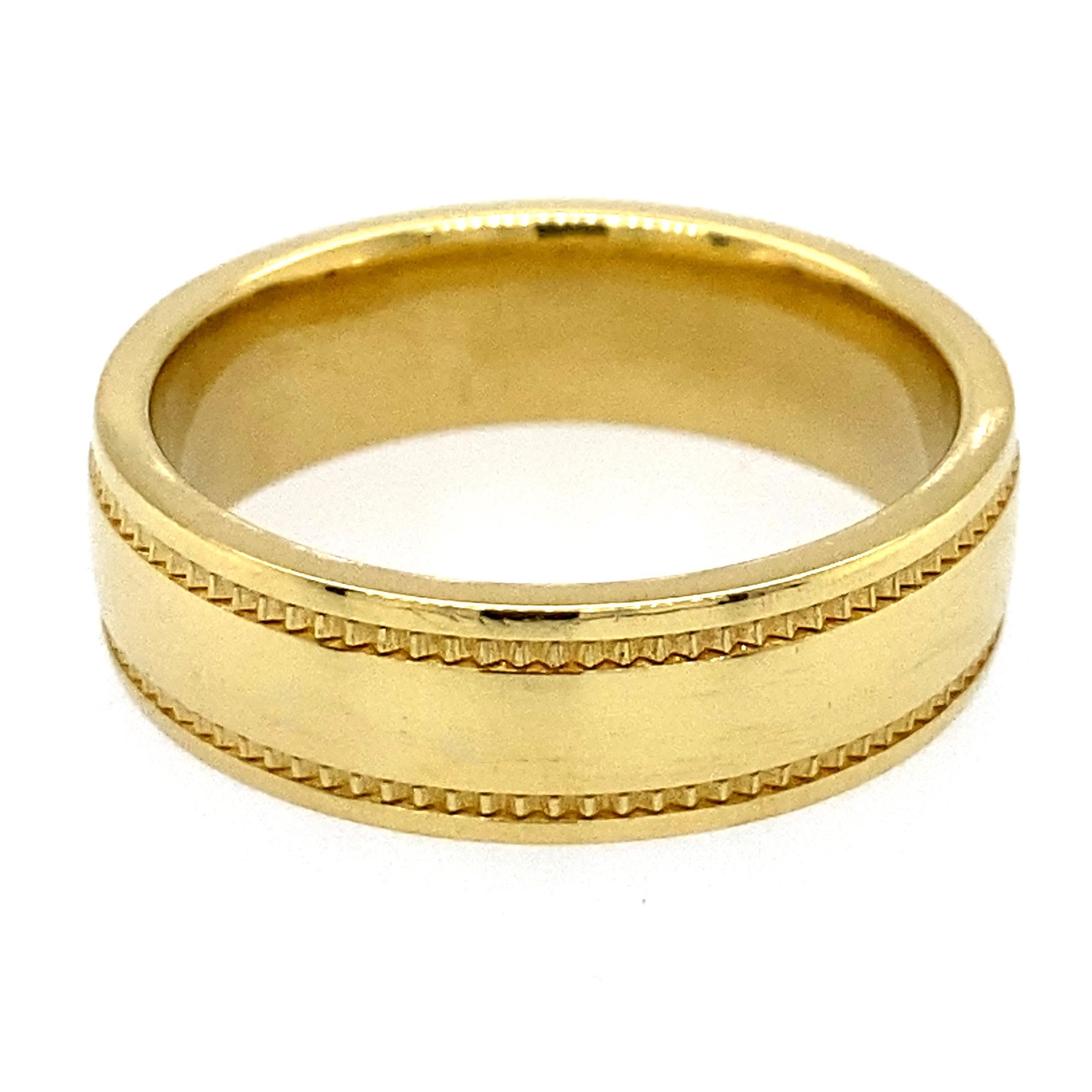 „Partial Hopper“ Herren-Hochzeitsring aus 18 Karat Gelbgold mit 0,32 Karat Diamant im Angebot 5
