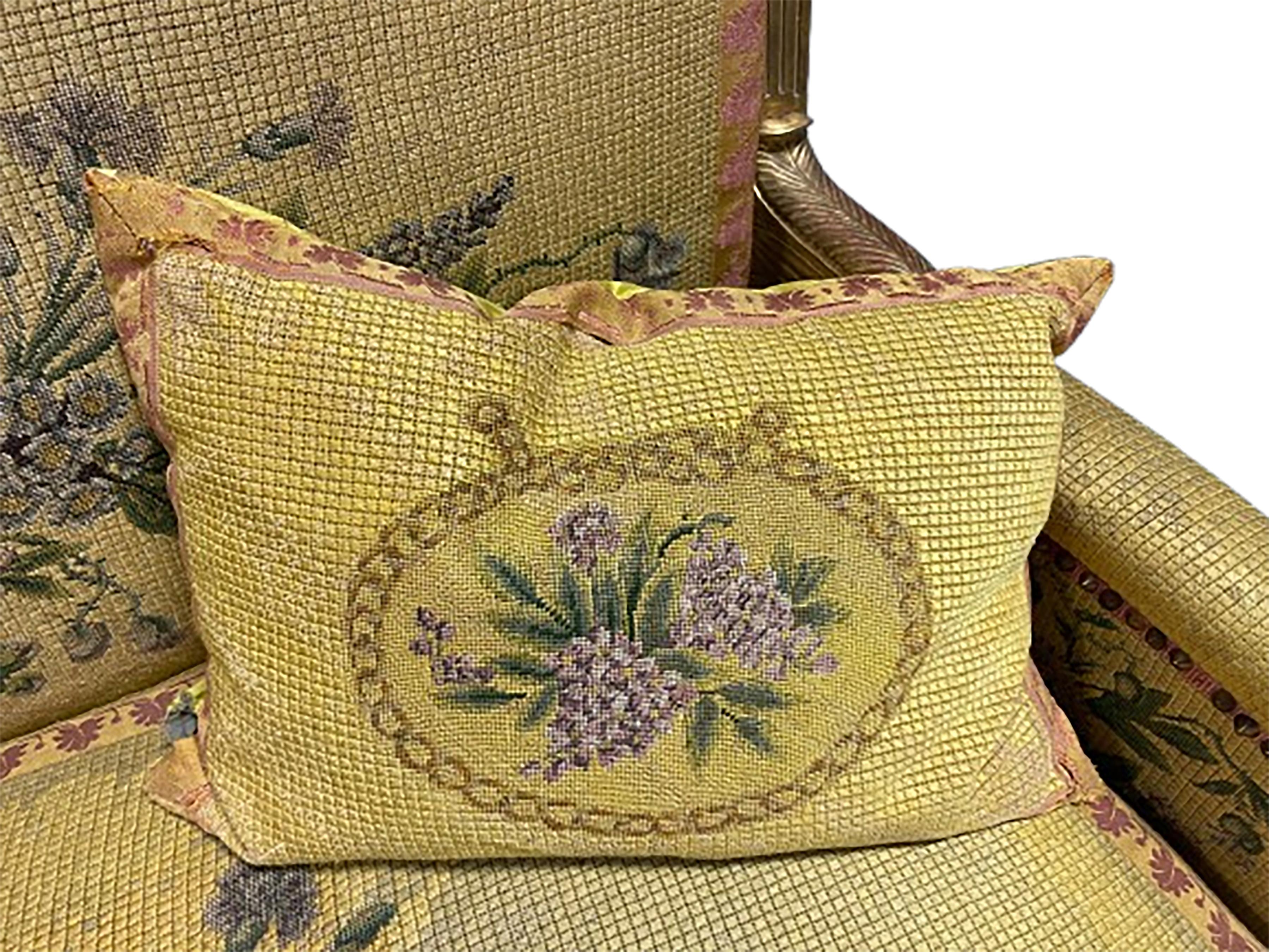 Partial Set Französische Periode Directoire Salon Periode Sitzmöbel Parcel Paint Gilding im Angebot 3