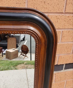 Partially Ebonized Oak Louis Phillipe Baroque Large Mirror, Circa 1920s