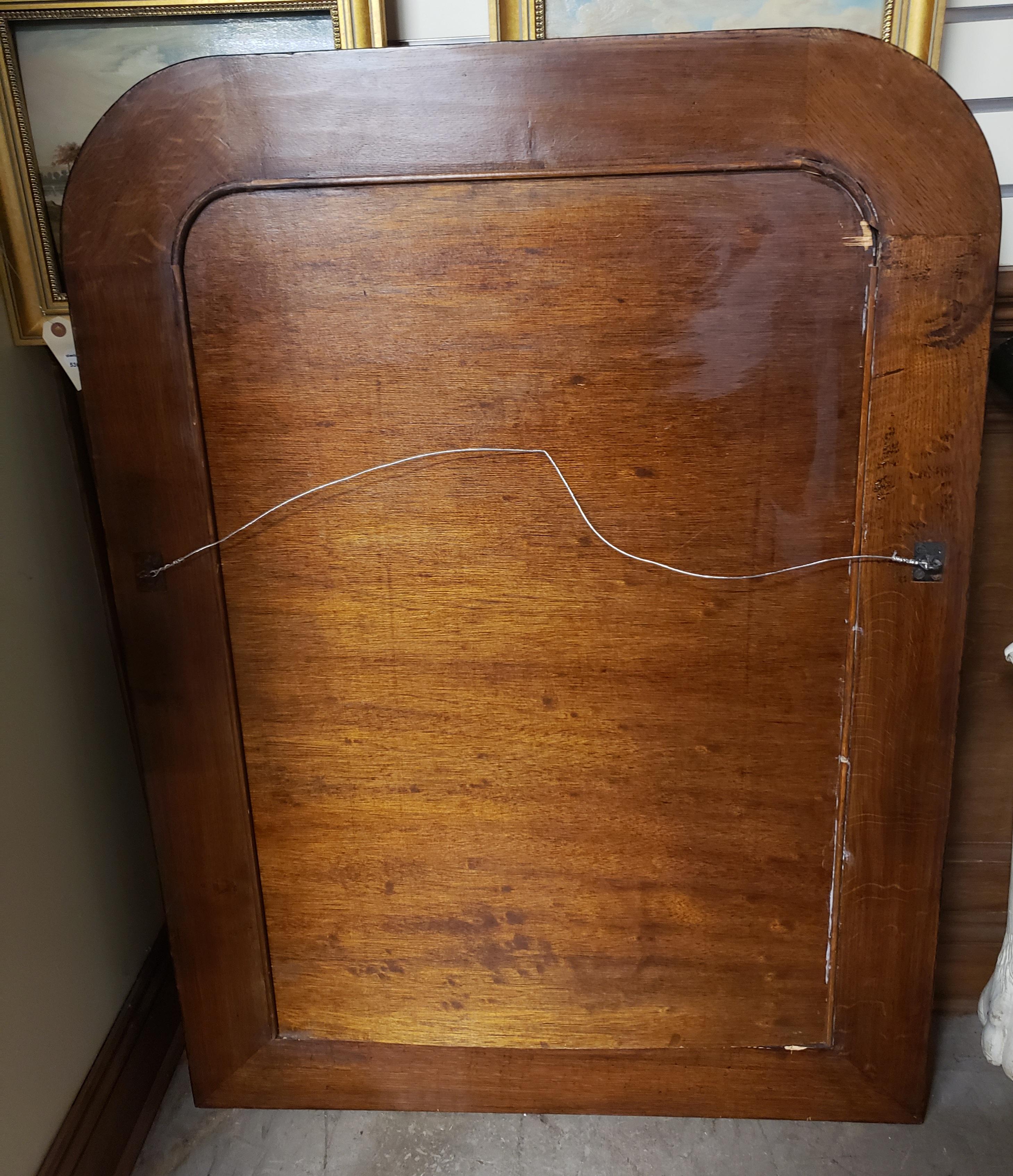 Partially Ebonized Oak Louis Phillipe Baroque Large Mirror, Circa 1920s For Sale 1