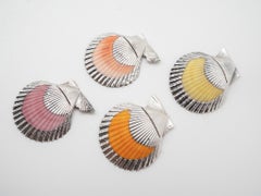 Partially Silvered Cockle Place Card Holders, Set of 4
