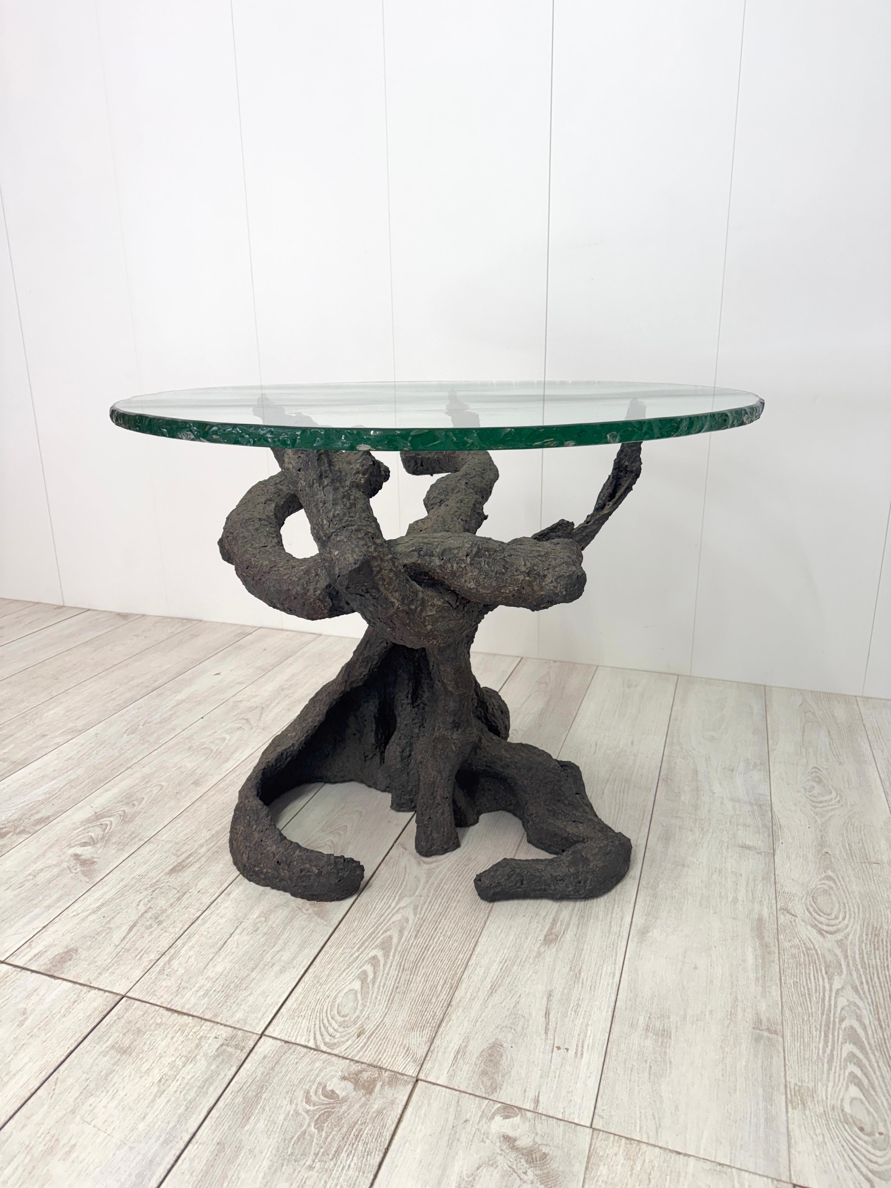 Besonderer baumförmiger Tisch aus Bronze, italienisches Erzeugnis, 1970er Jahre im Angebot 6