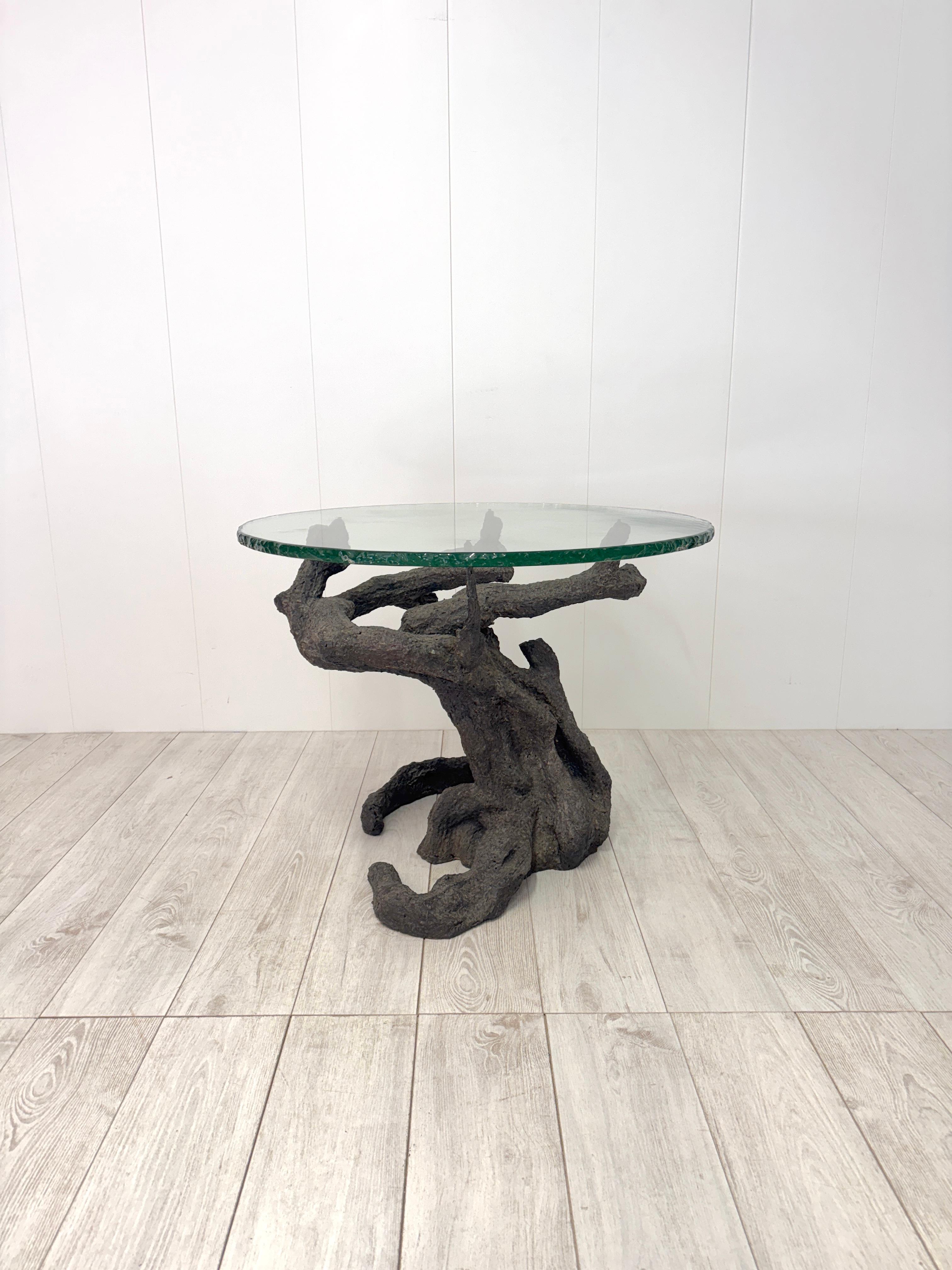 Besonderer baumförmiger Tisch aus Bronze, italienisches Erzeugnis, 1970er Jahre im Angebot 9