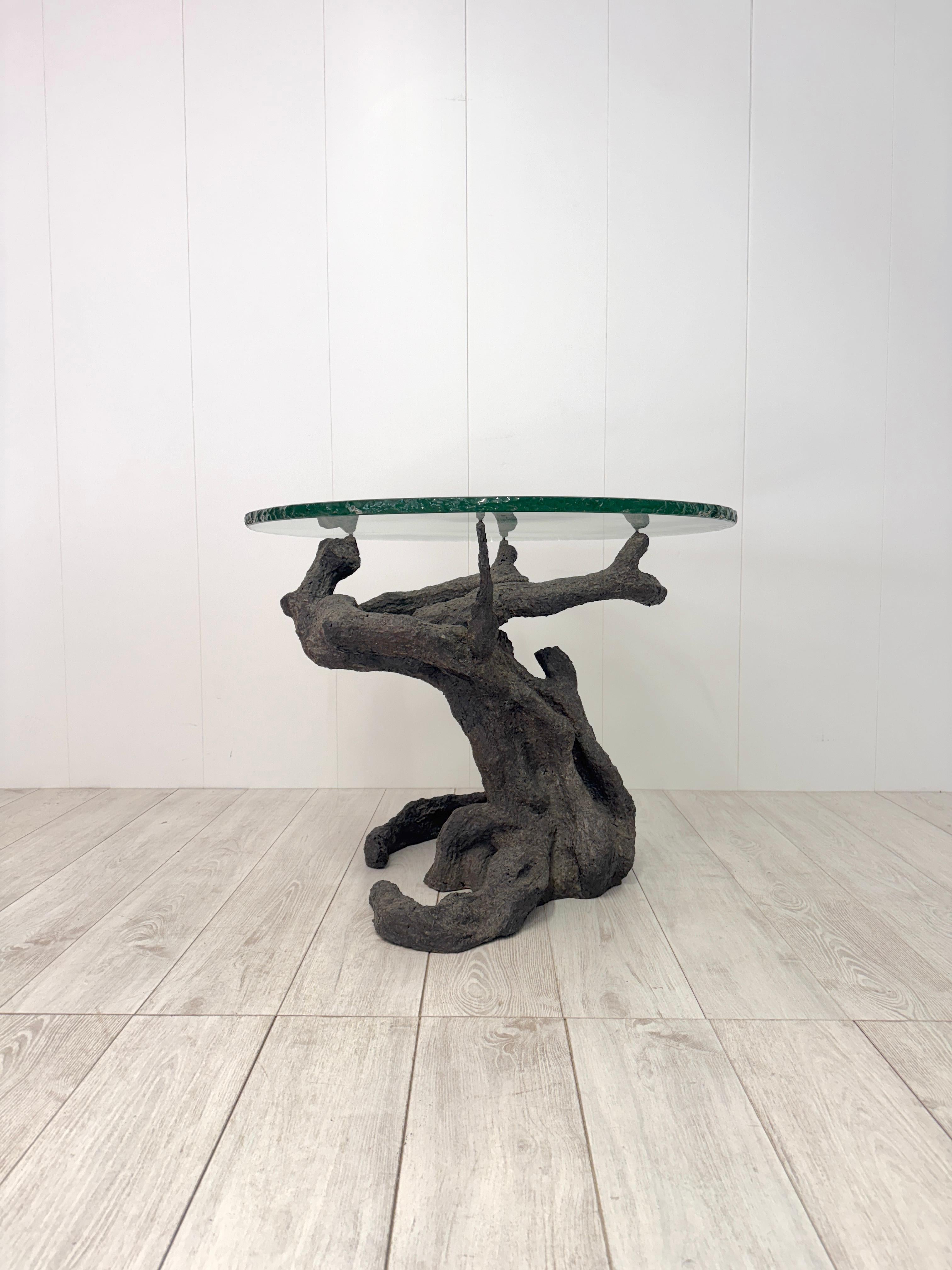 Besonderer baumförmiger Tisch aus Bronze, italienisches Erzeugnis, 1970er Jahre im Angebot 10