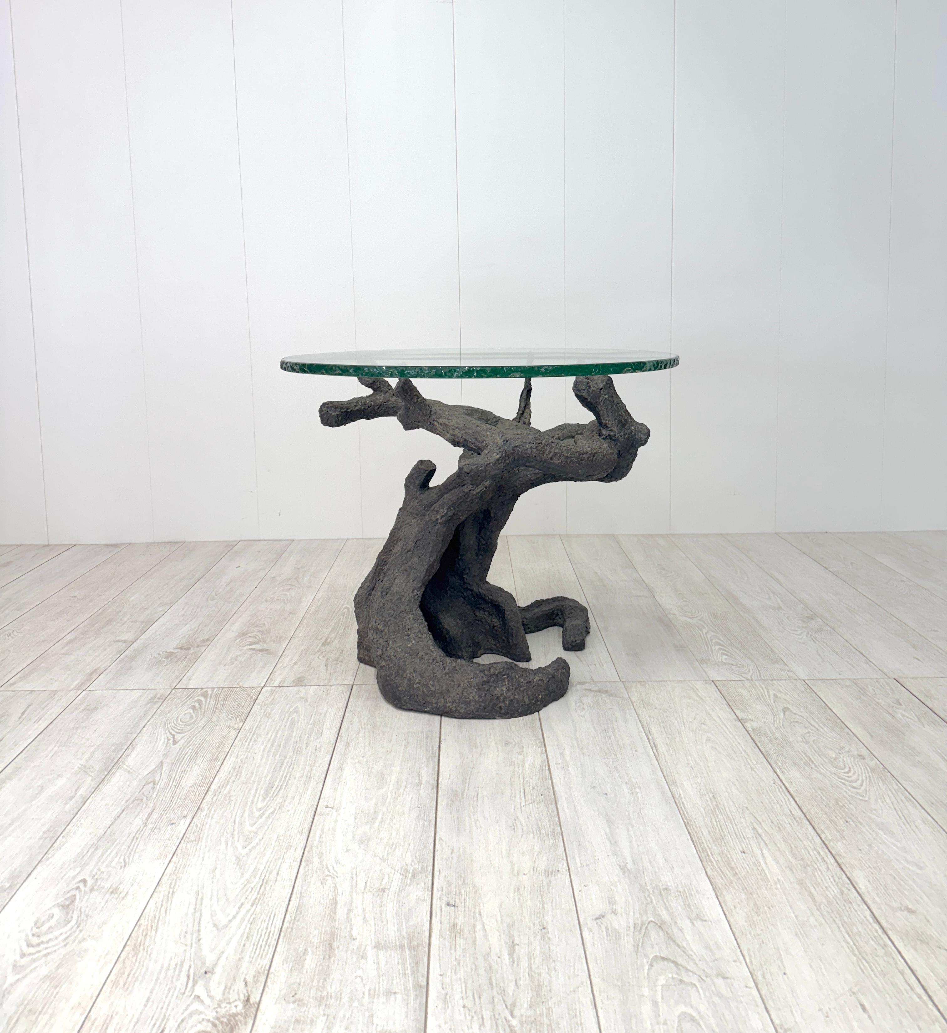 Besonderer baumförmiger Tisch aus Bronze, italienisches Erzeugnis, 1970er Jahre (Italian) im Angebot