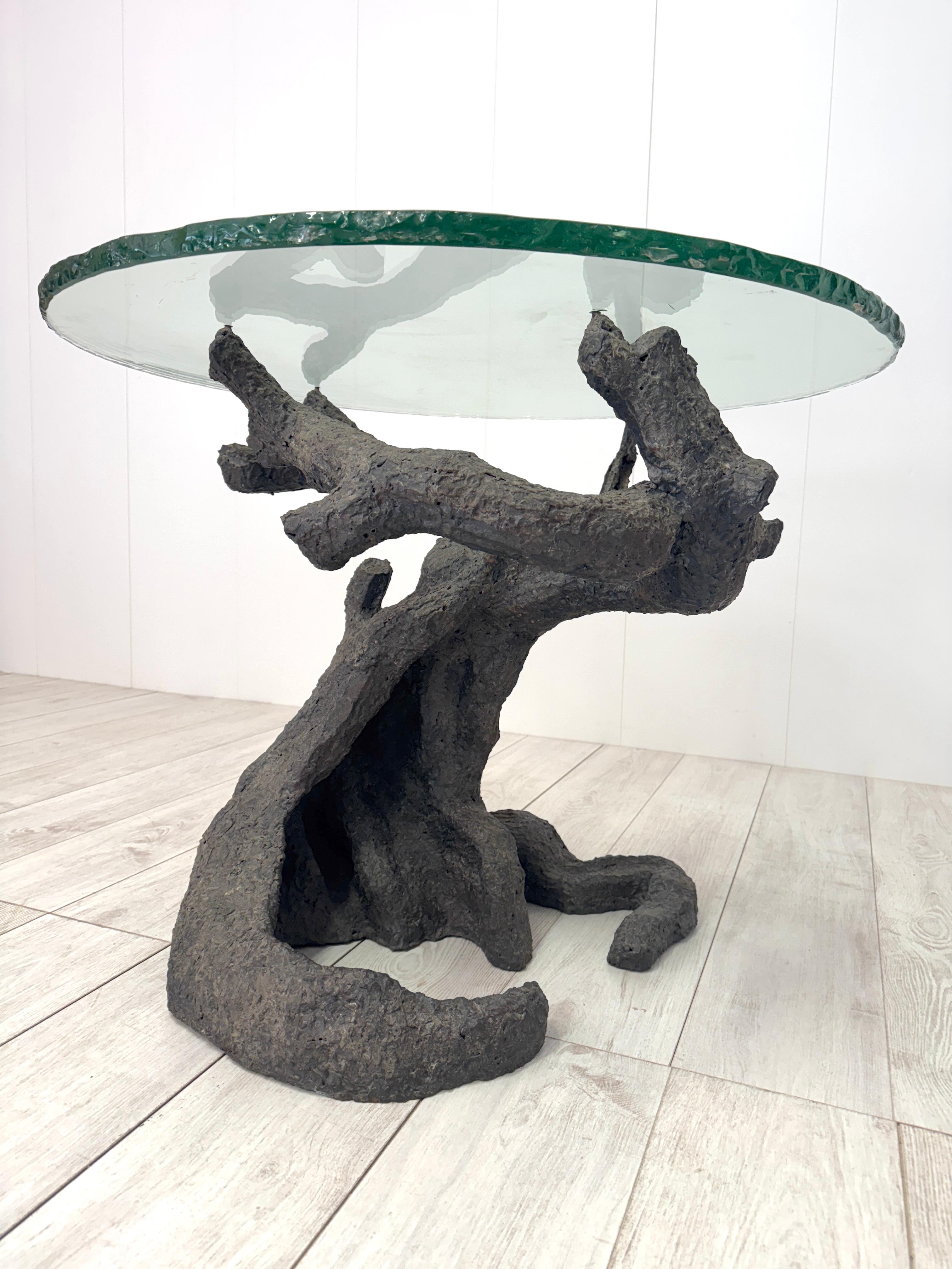 Besonderer baumförmiger Tisch aus Bronze, italienisches Erzeugnis, 1970er Jahre (Late 20th Century) im Angebot
