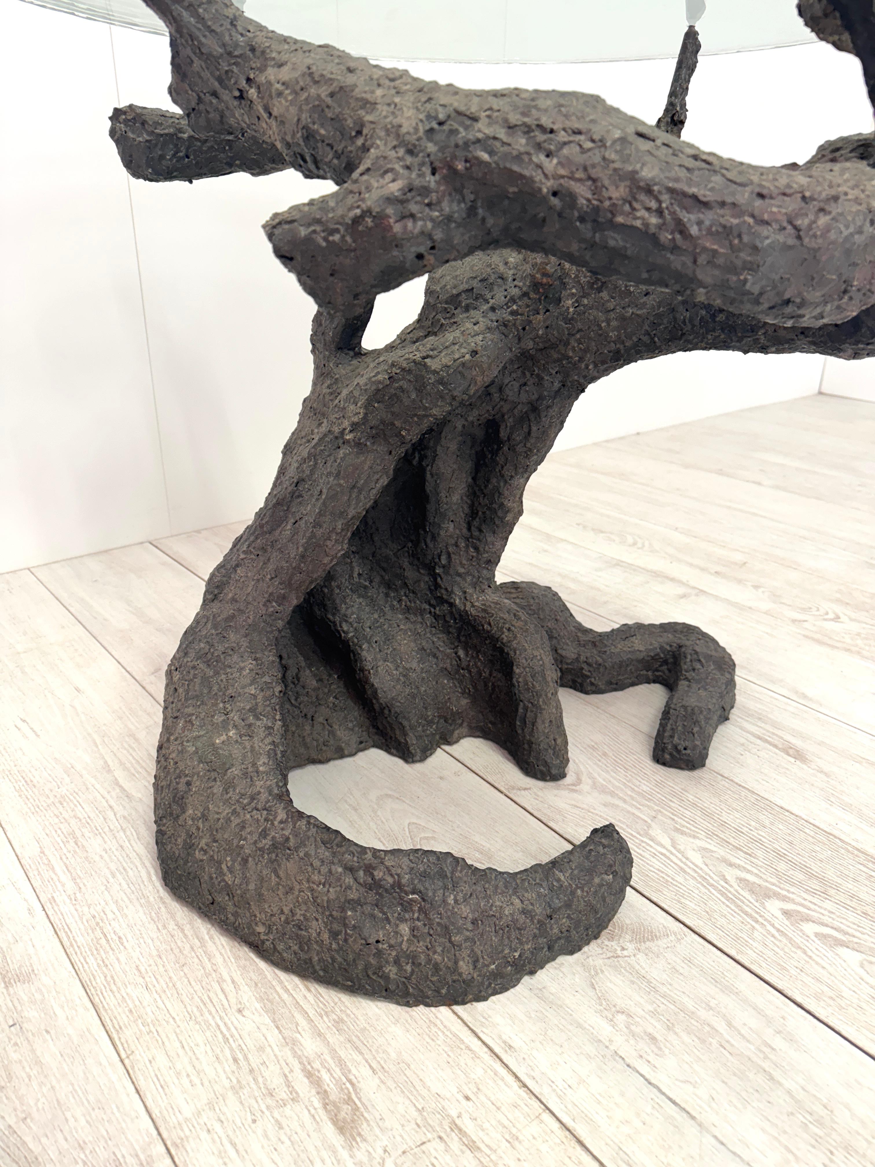 Besonderer baumförmiger Tisch aus Bronze, italienisches Erzeugnis, 1970er Jahre im Angebot 4