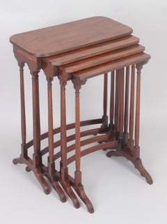 Particularly Fine George III Period Mahogany Set of Quartetto Tables