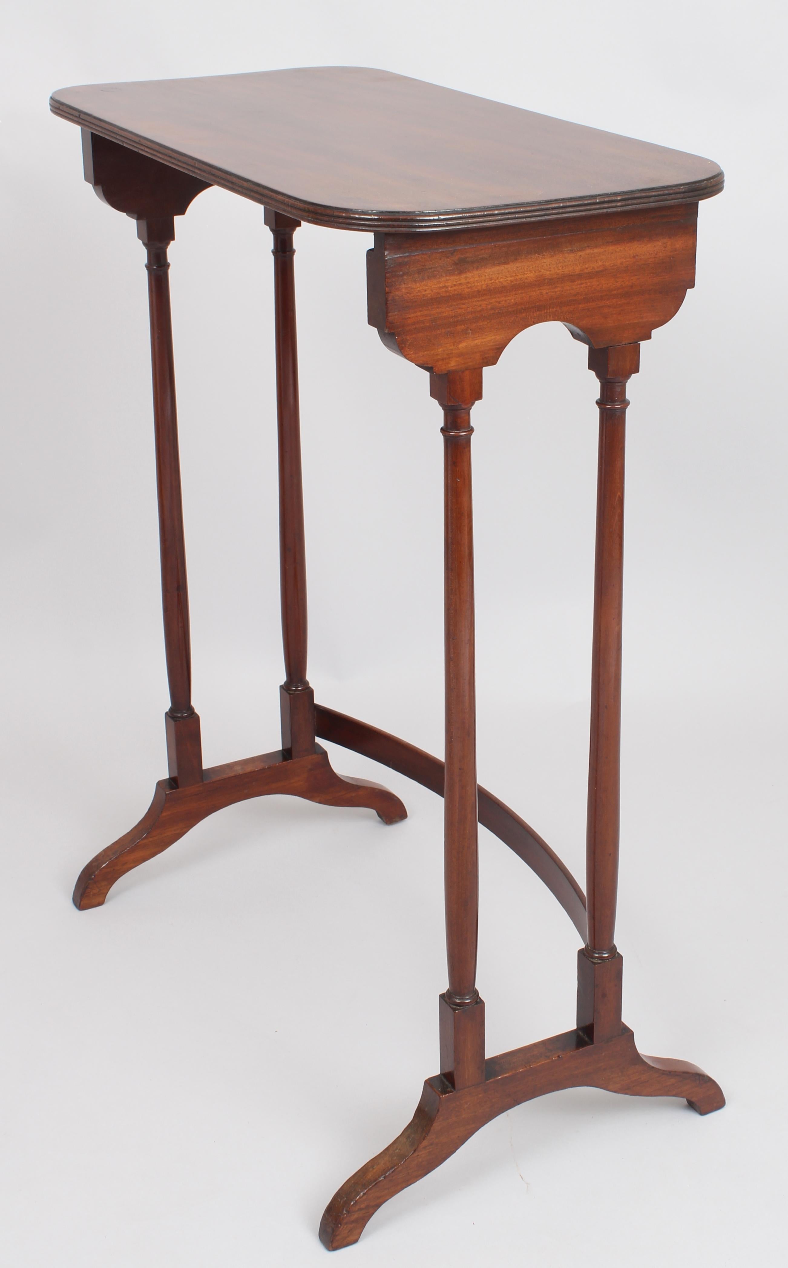 Early 19th Century Particularly Fine George III Period Mahogany Set of Quartetto Tables For Sale