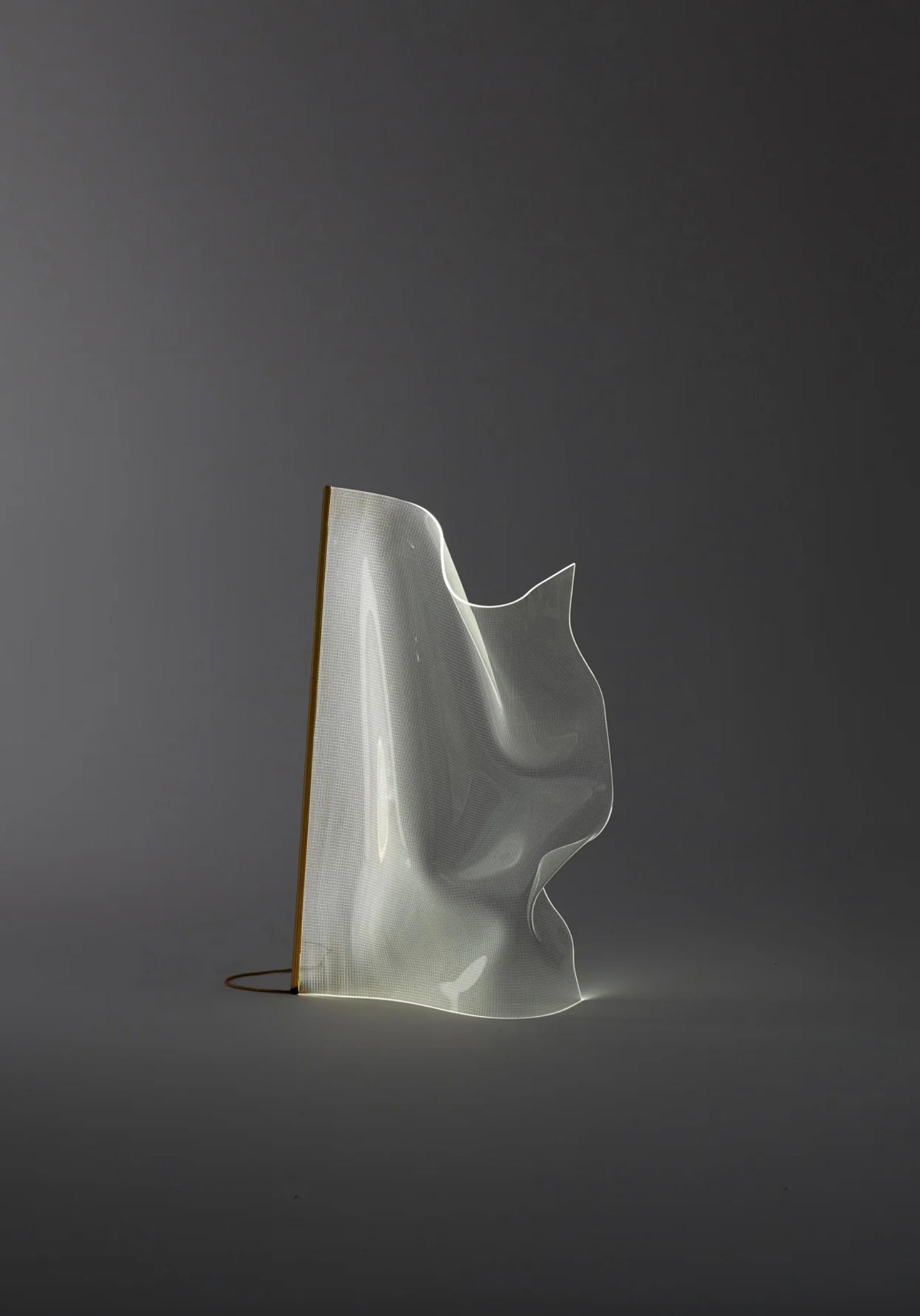 Spagnolo Partigiani Gweilo Qin Pe Golden Led Lampada da terra per Parachilna in vendita