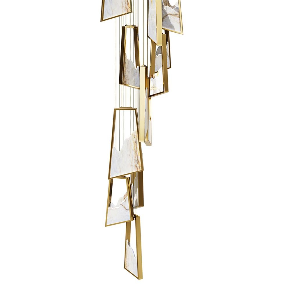 Hand-Crafted Partner Chandelier For Sale