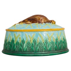 Partridge Majolica Game Pie Dish Made by George Jones, Ca. 1867