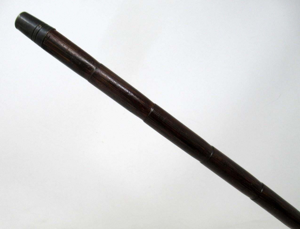 Partridge Wood Walking Stick Thomas Davis Sterling Silver Mount Hallmark 1924 1