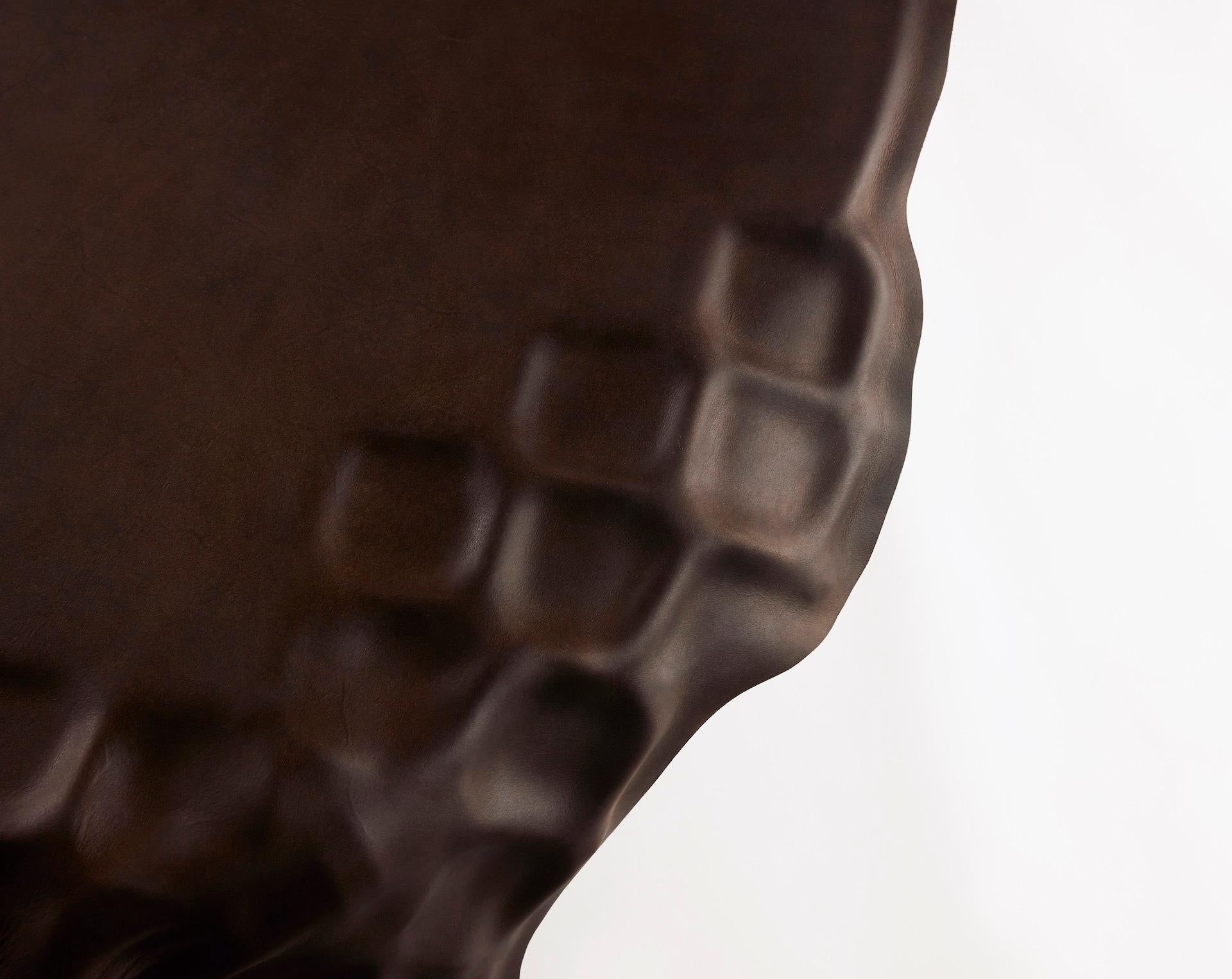 Australian 'Partu' Italian Leather Coffee Table by Trent Jansen & Johnny Nargoodah For Sale