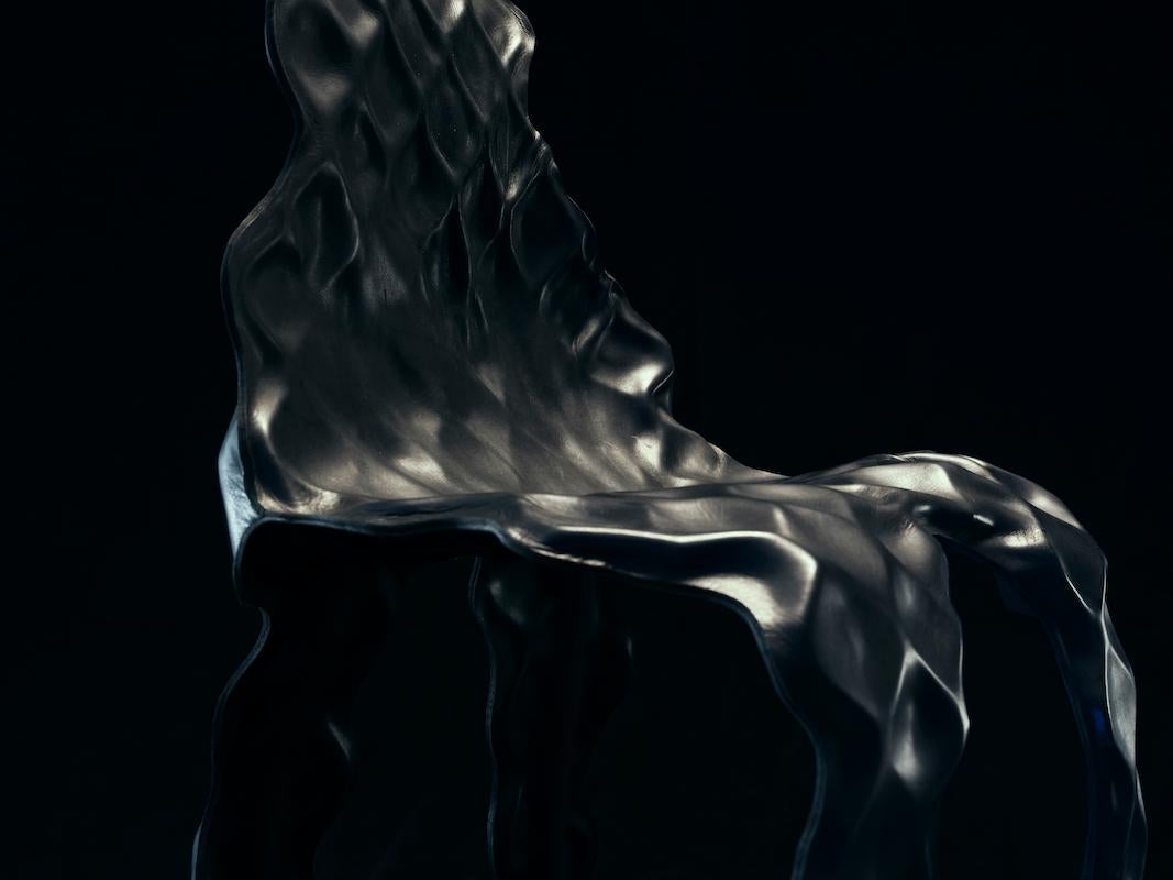 Contemporary 'Partu' Ngumu Janka Warnti Chair 'Black' by Trent Jansen & Johnny Nargoodah