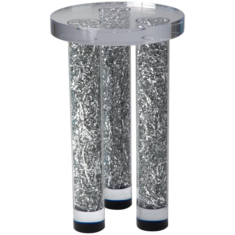 Party on Table by Another Human, Modern Acrylic Side Table For Sale
