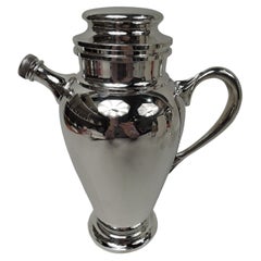 Party-Size American Art Deco Sterling Silver Cocktail Shaker