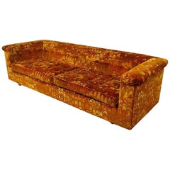 Party Sofa in Original Jack Lenor Larson Fabric by Edward Wormley for Dunbar