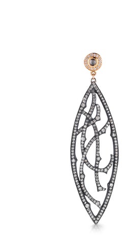 Parulina Briar Rose Diamond Thorn Earrings