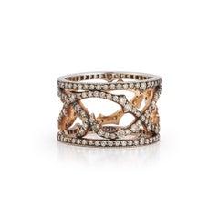 Parulina Efeu-Diamant-Ring aus 14K Weißgold