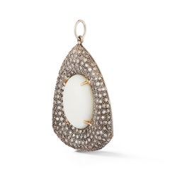 Parulina White Coral and Diamond Pendant