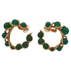 Chrysophrase Hoop Earrings