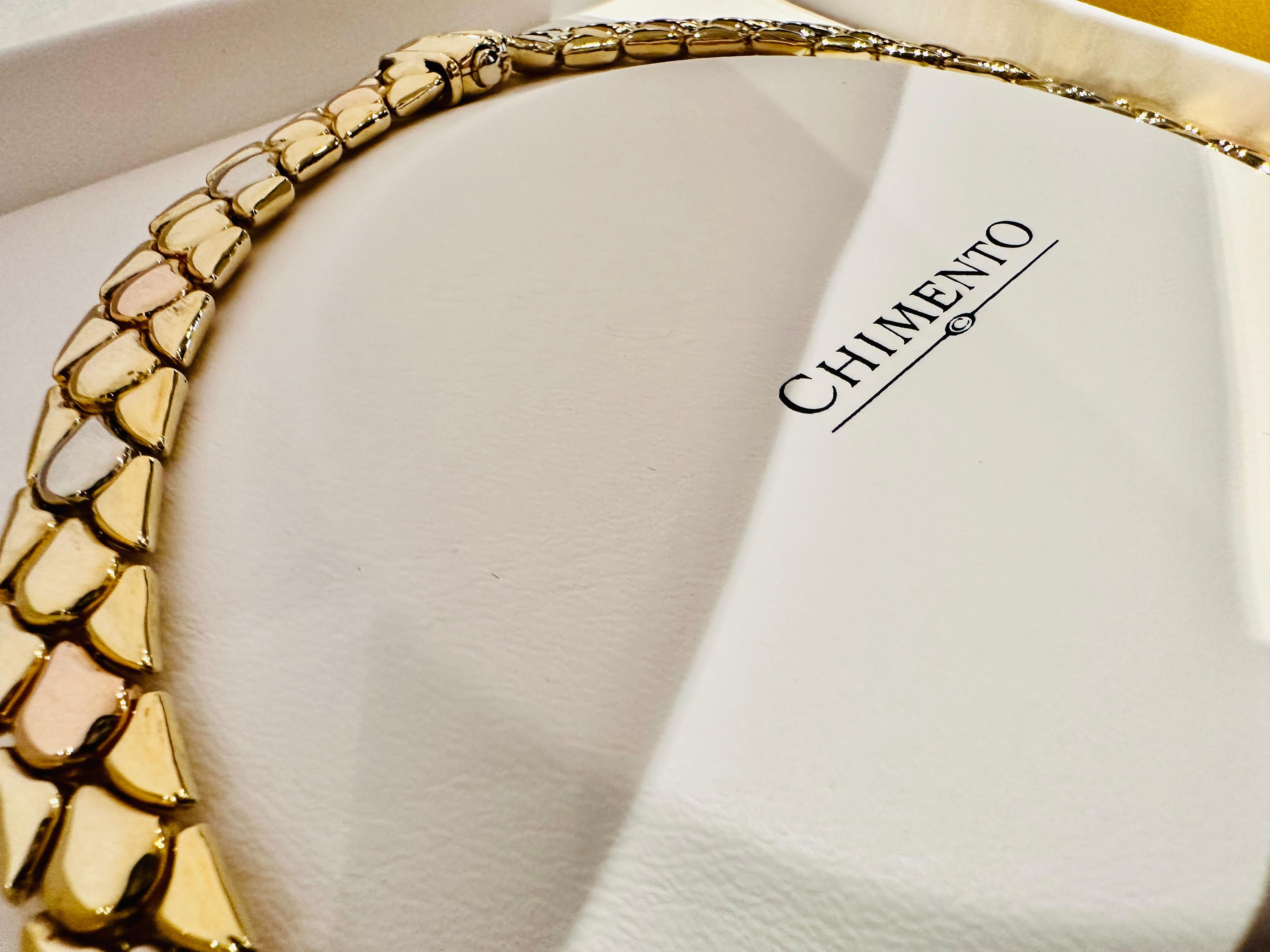 Parure Chimento in Oro Bianco, Rosé e Giallo 18kt – Raffinatezza e Stile in vendita 8