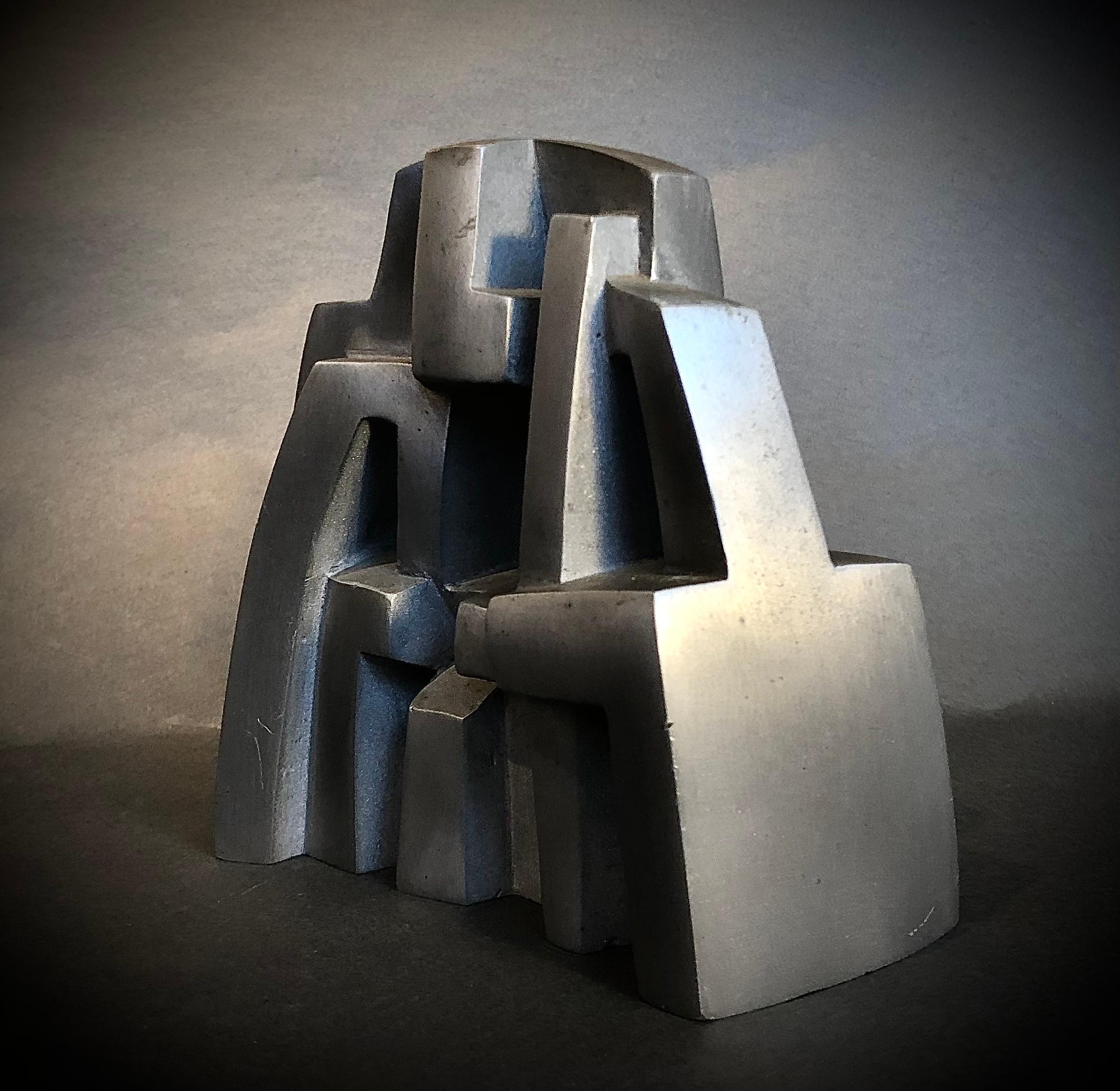 Parvine Curie (1936-, France) : sculpture originale aluminium numéroté 1/8 ex. In Good Condition In SAINT-OUEN-SUR-SEINE, FR