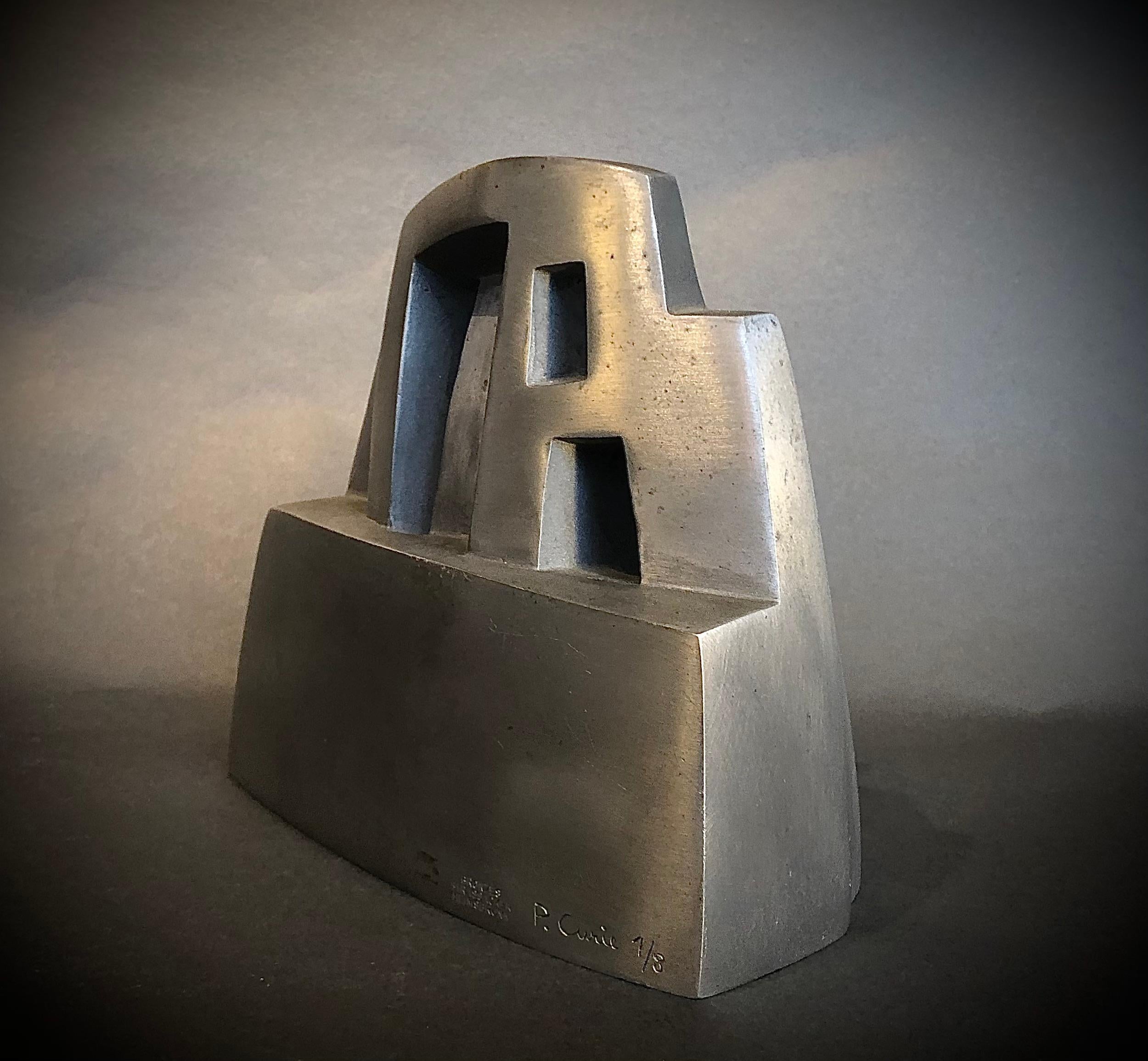 Aluminum Parvine Curie (1936-, France) : sculpture originale aluminium numéroté 1/8 ex.