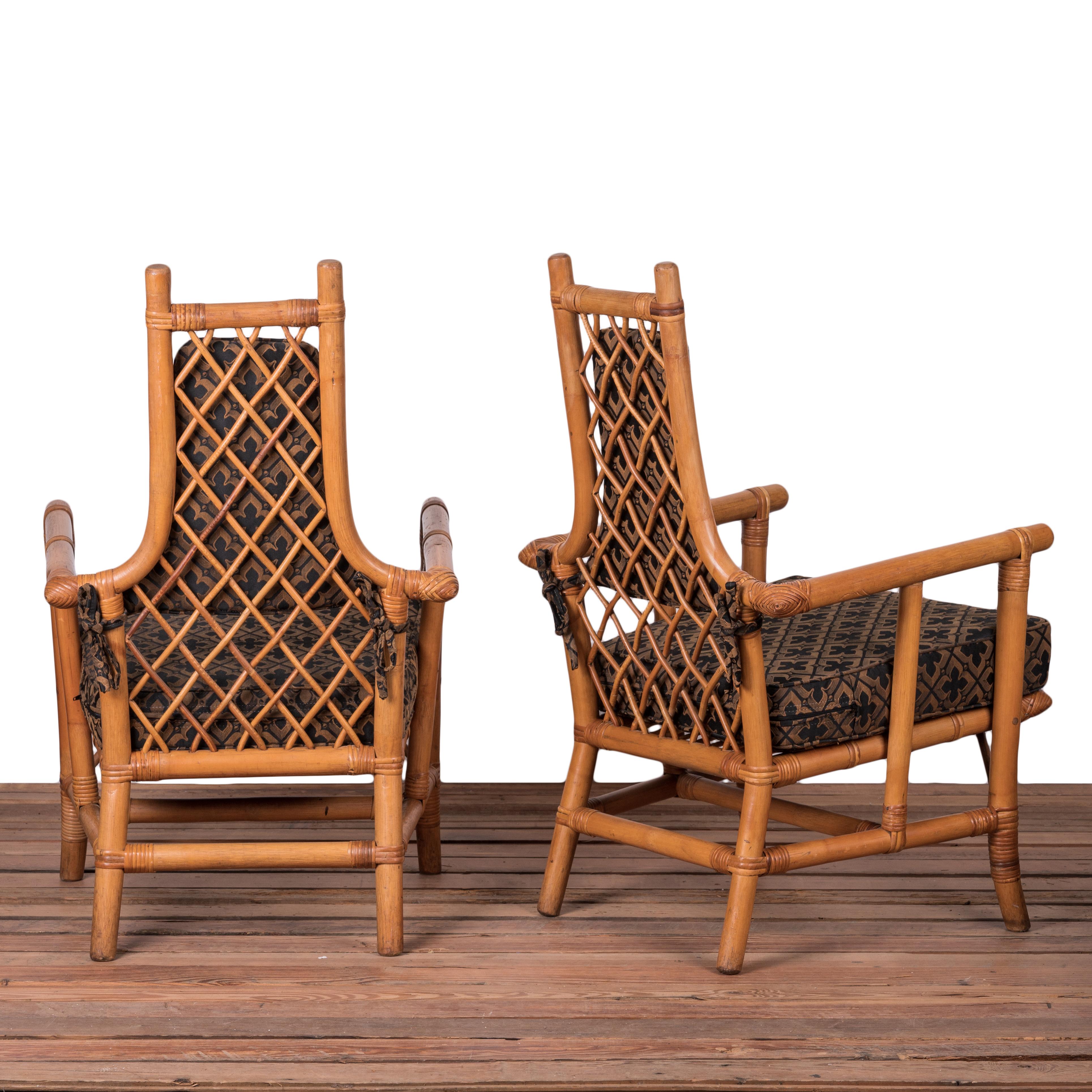 Organic Modern Parzinger for Willow & Reed Dining Chairs, c.1955 - Set of 6 For Sale
