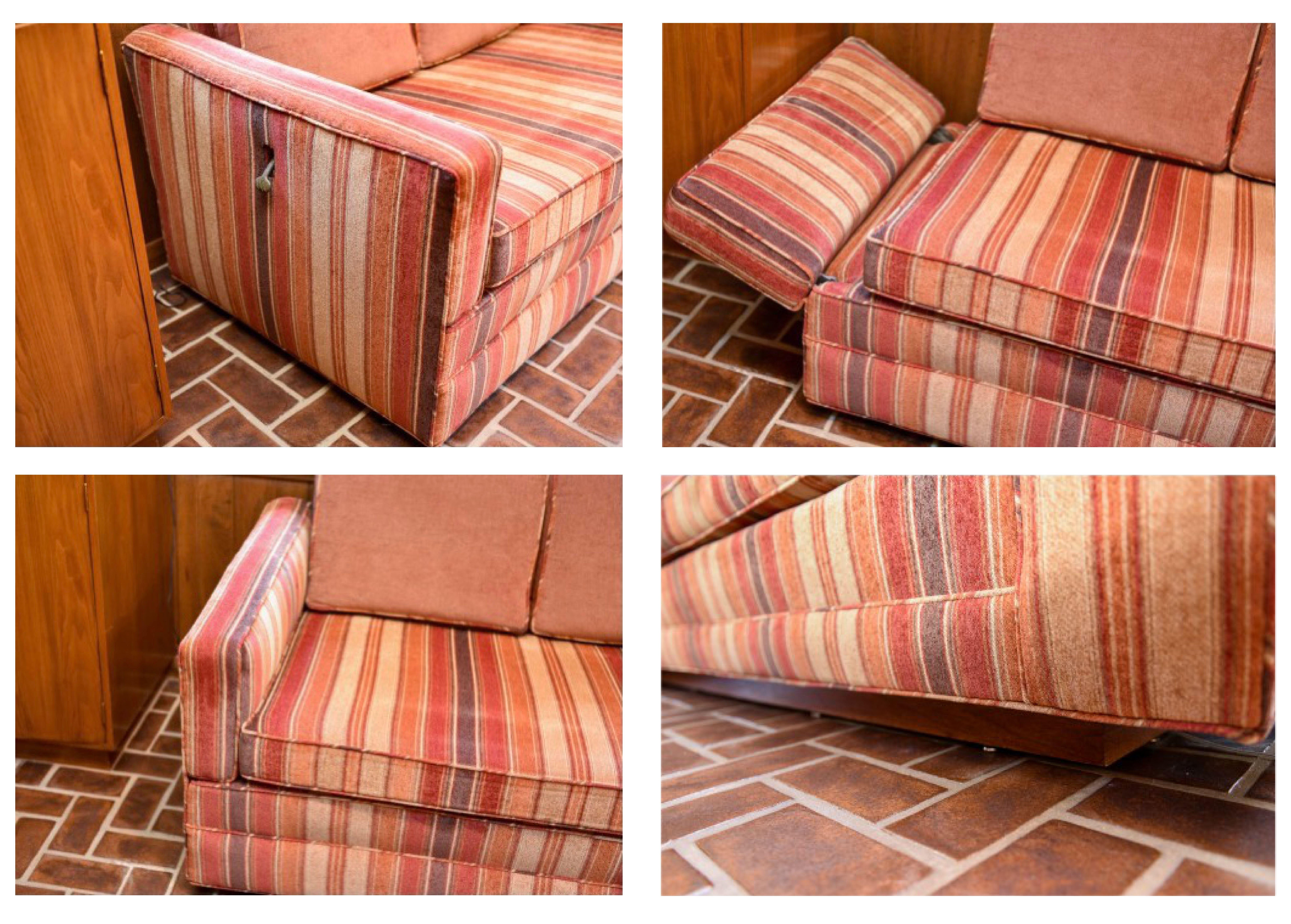 Textile Parzinger Originals Plinth Sofa, Daybed Loveseat & Coffee Table Living Set, 1959