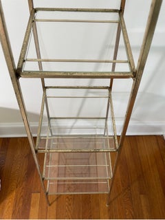 Parzinger Style Polished Brass Topiary Etagere