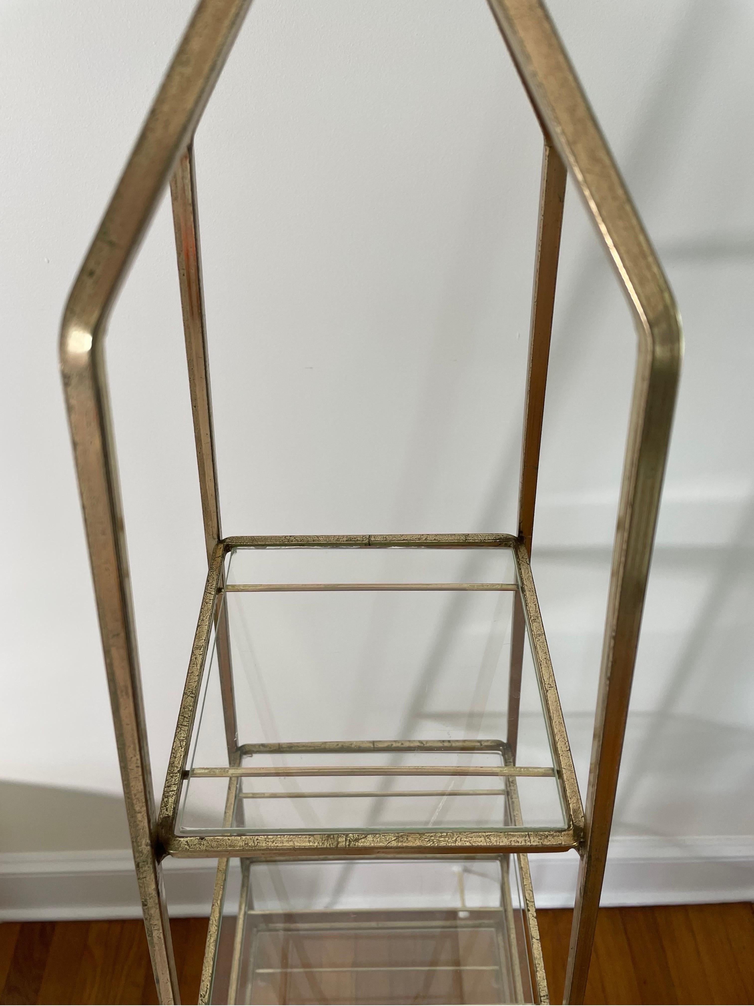 Mid-Century Modern Étagère topiaire en laiton poli de style Parzinger en vente