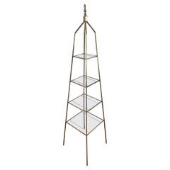 Etagere Topiary in ottone lucido in stile Parzinger