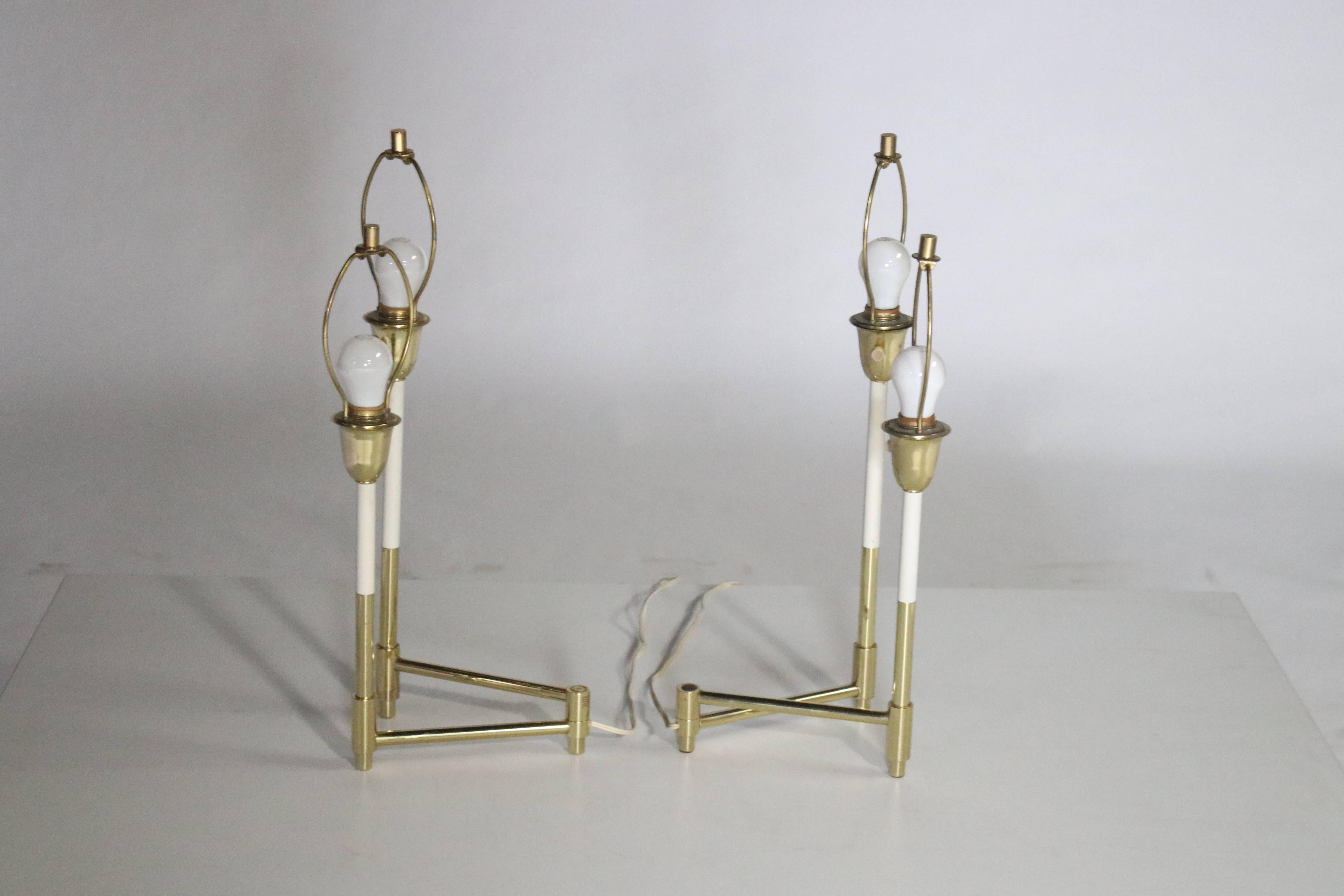 Brass Parzinger Style Table Lamps