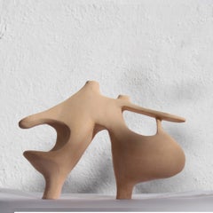 Pas Des Deux, Ballet Of 2 Vases in Bisqued Stoneware by Muscellaneous