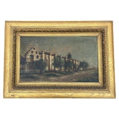 Used Pasadena San Gabriel Mission Victorian Oil Painting on Canvas by Ellen B. Farr