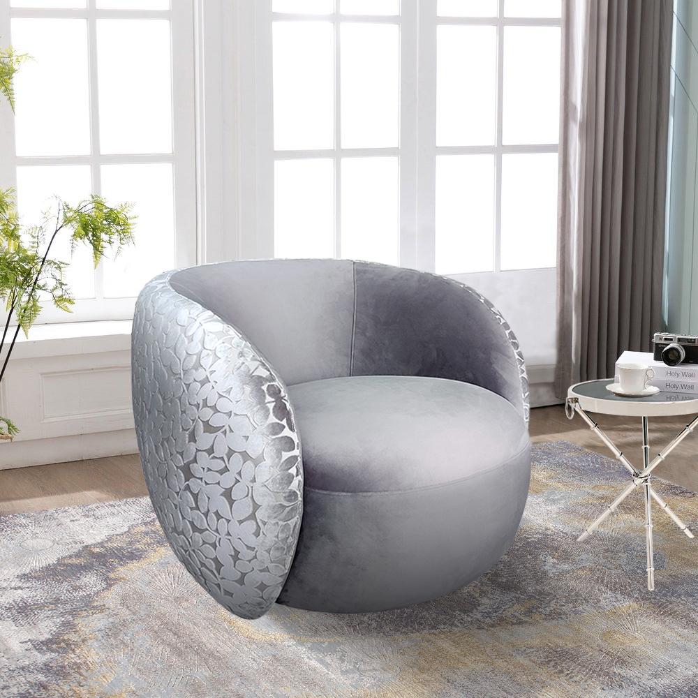 Polyester Pasargad Home Allure Collection Modern Indoor Swivel Arm Chair