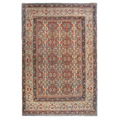 Antique Azerbaijan Beige Lamb's Wool Area Rug