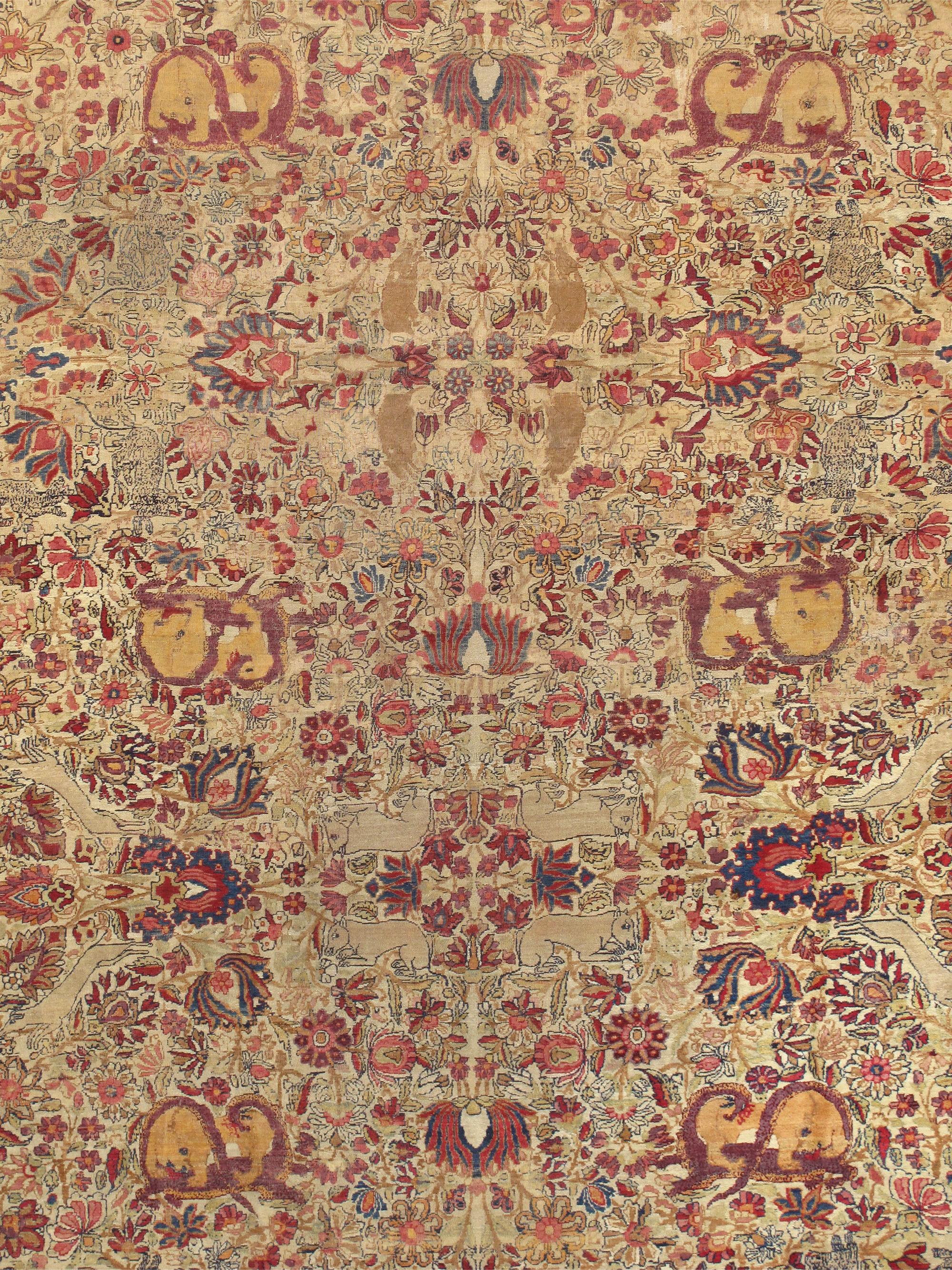 Pasargad Home Antique Persian Kermanshah rug 9 ft 9 in x 18 ft 8 in In Excellent Condition For Sale In Port Washington, NY