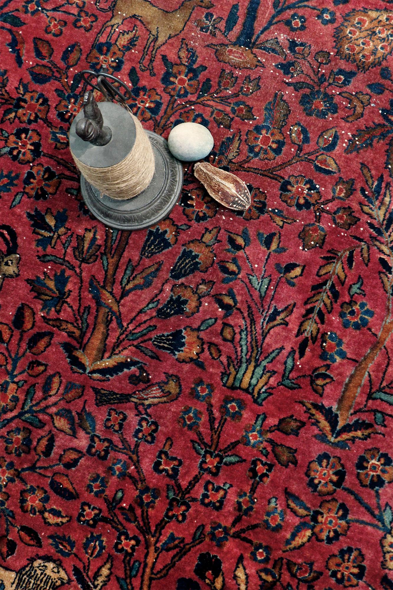 Pasargad Home Antiker persischer Kashan-Teppich 10 ft 6 in x 14 ft 10 in (Persisch) im Angebot