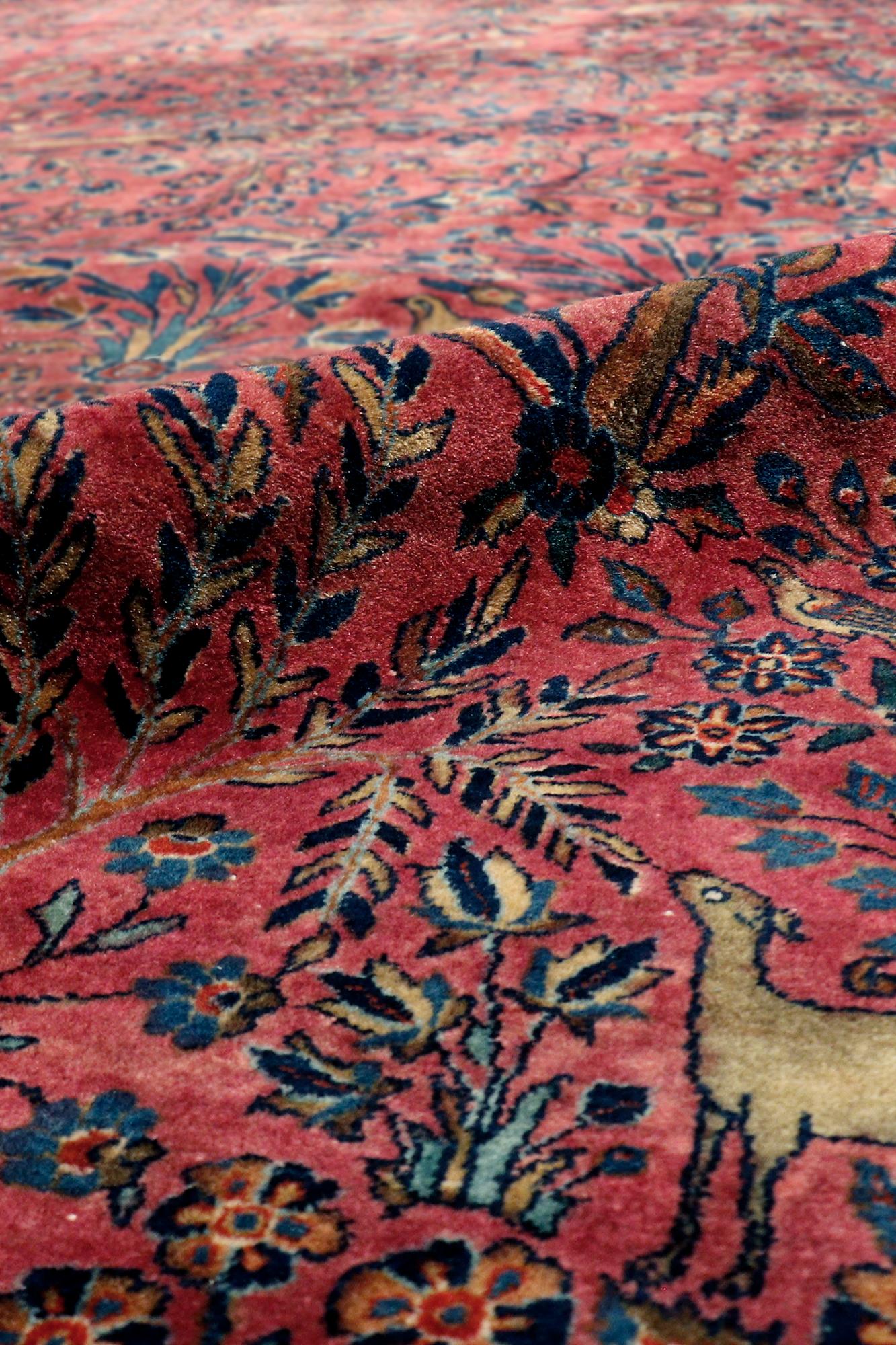 Pasargad Home Antiker persischer Kashan-Teppich 10 ft 6 in x 14 ft 10 in (Handgefertigt) im Angebot