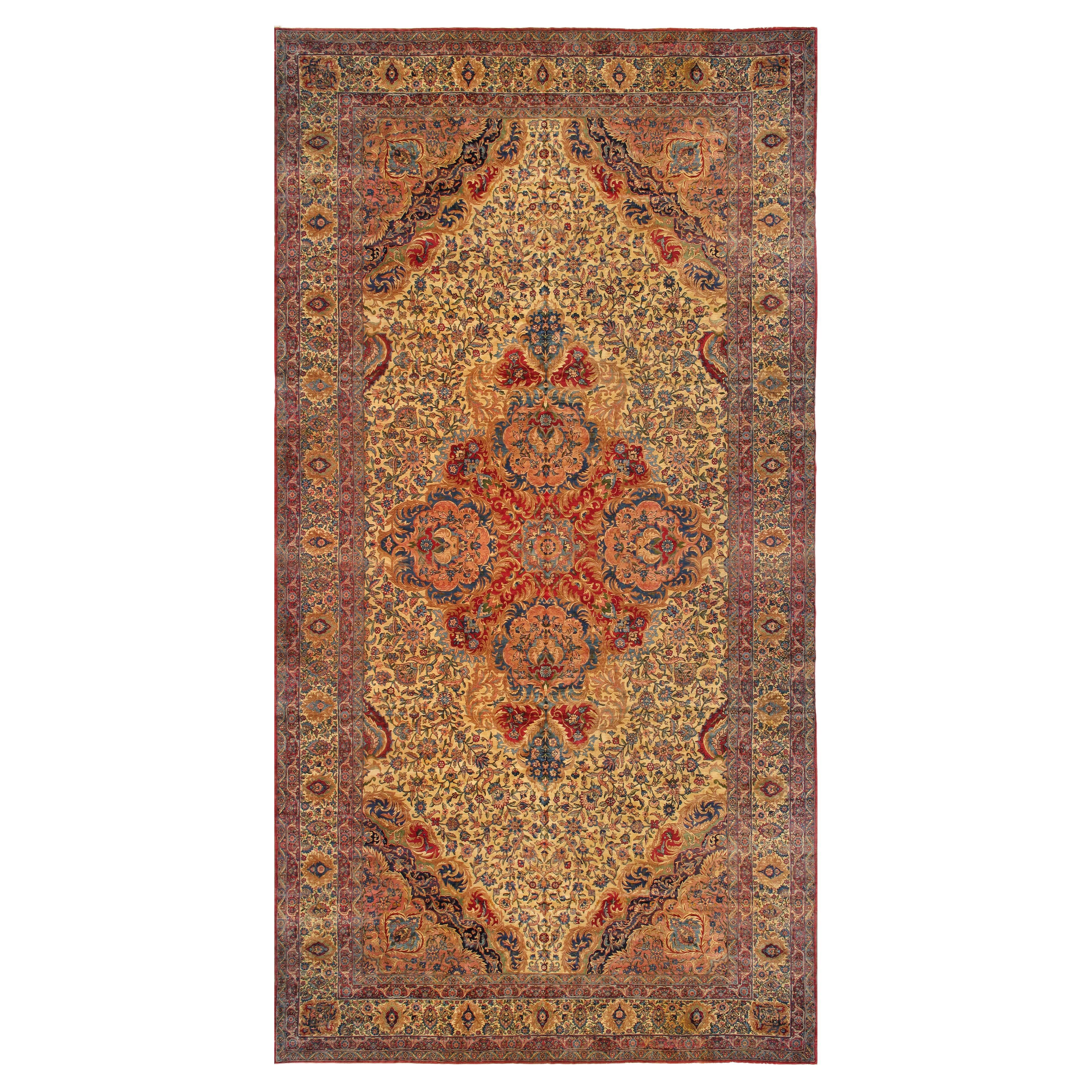 Pasargad Home Antique Persian Lavar Rug 11 ft 5 in x 21 ft 6 in For Sale