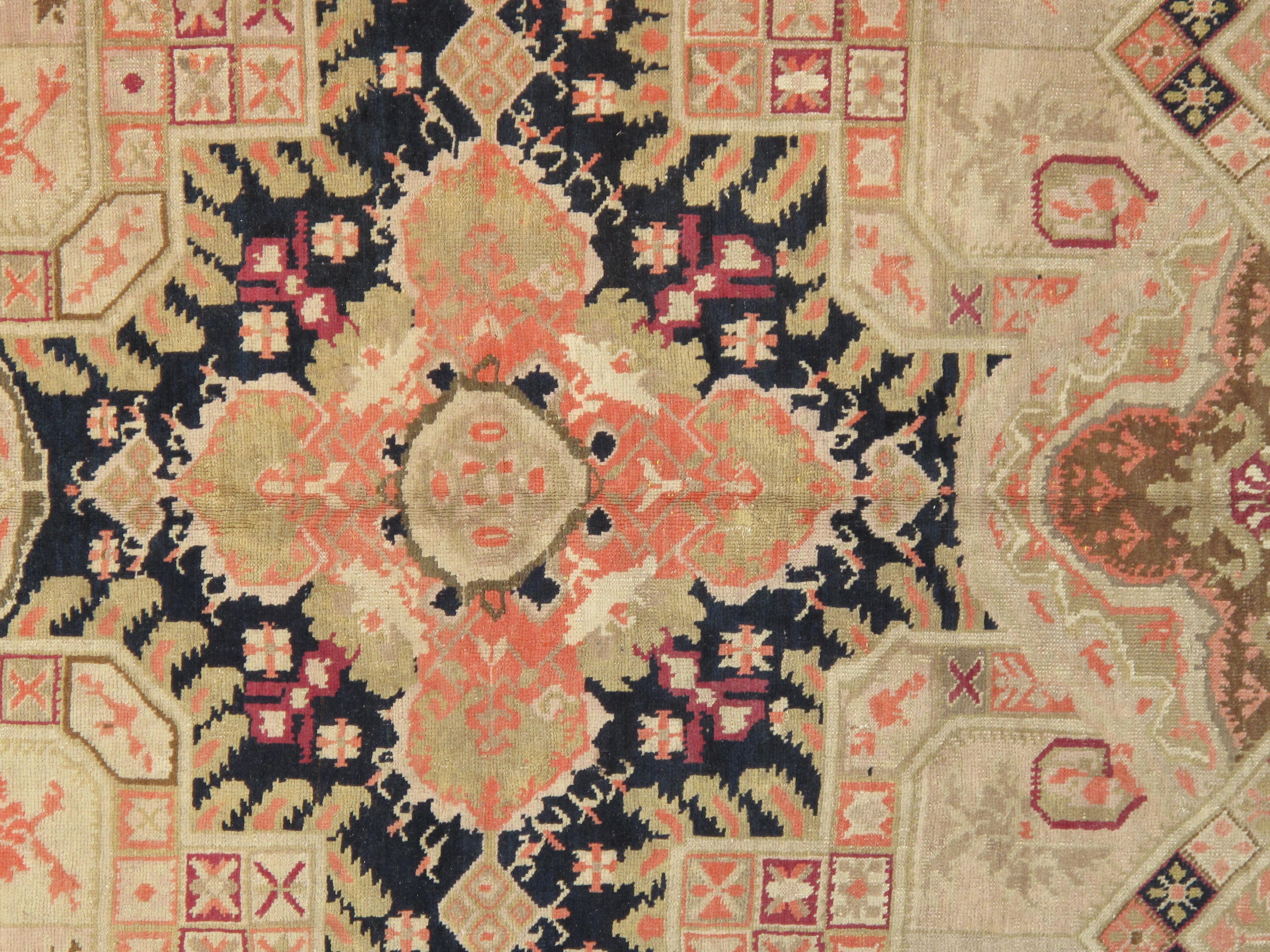 Breathtaking and quite rare room Antique Azerbaijan Karabakh country of origin / rug type: Azerbaijan, circa date: 1910. Size: 6 ft 3 in x 18 ft 3 in