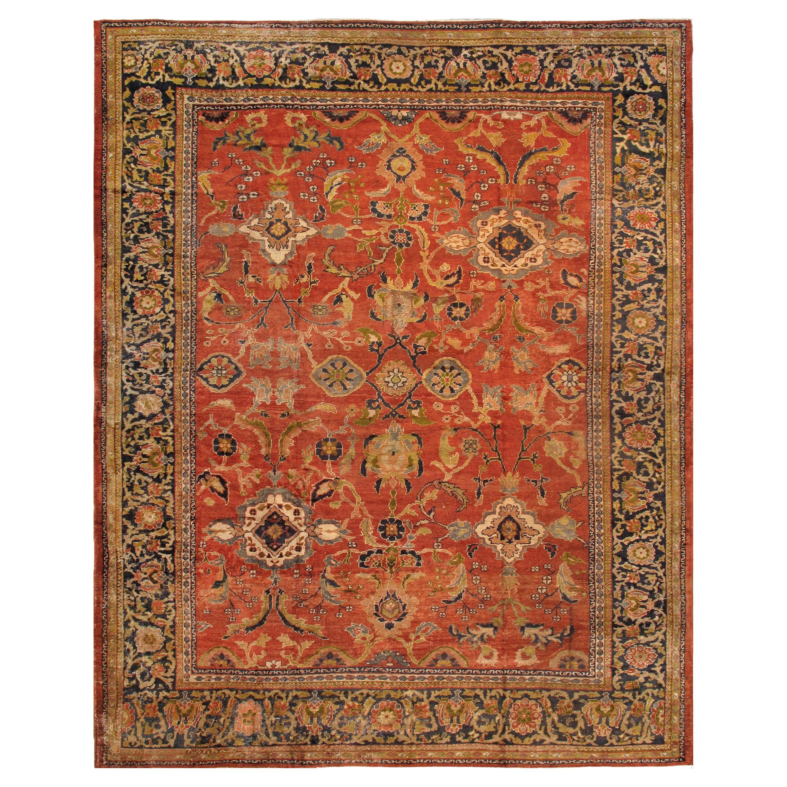 Pasargad Home Antiker Aserbaidschanischer Rostfarbener Lammfell-Teppich-12' 2" X 15' 4" im Angebot